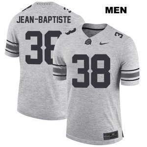 Men's NCAA Ohio State Buckeyes Javontae Jean-Baptiste #38 College Stitched Authentic Nike Gray Football Jersey JF20C26CW